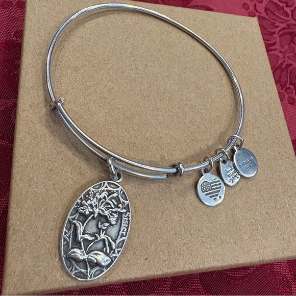 Alex and Ani Sister Charm Expandable Bracelet - Picture 3 of 5